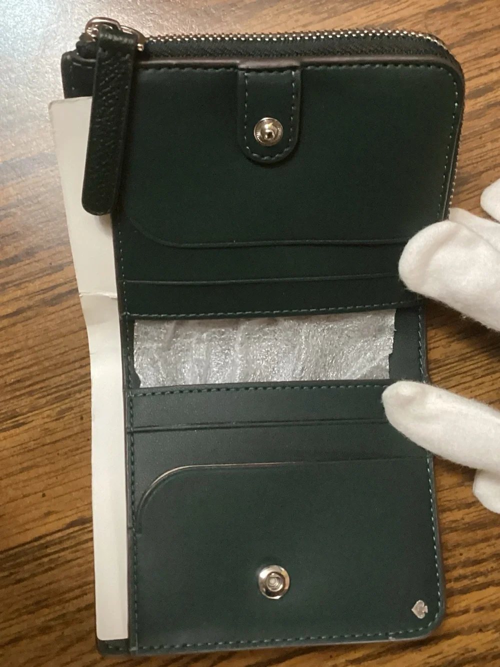 Kate Spade Bifold Wallet in Dark Forest Green, NWOT